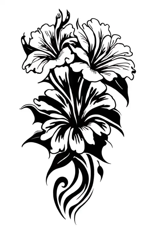 Psychedelic Hibiscus Flowers