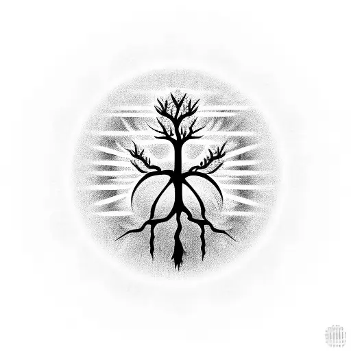 The Sign Of Cancer In The Form Of A Tree Of Life