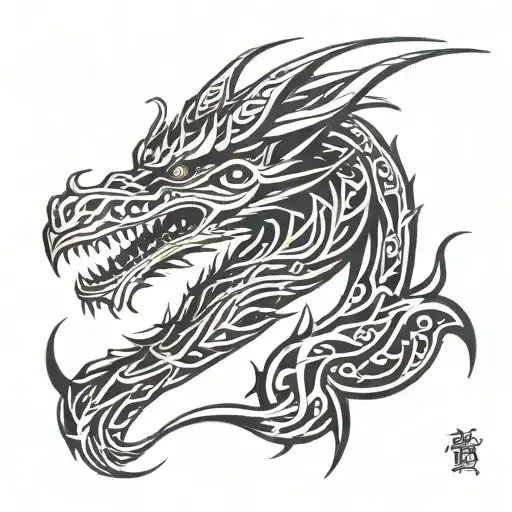 Shulder To Neck Dragon Breathing Fire From Mouth With No Wings