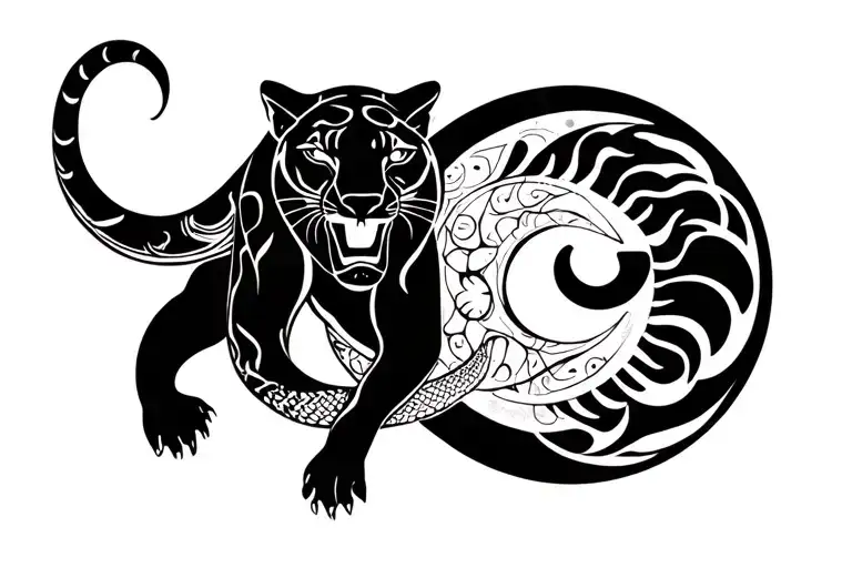 Panther Snake Moon Sun