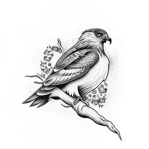 Hawk As Father And Bluebird As Mother