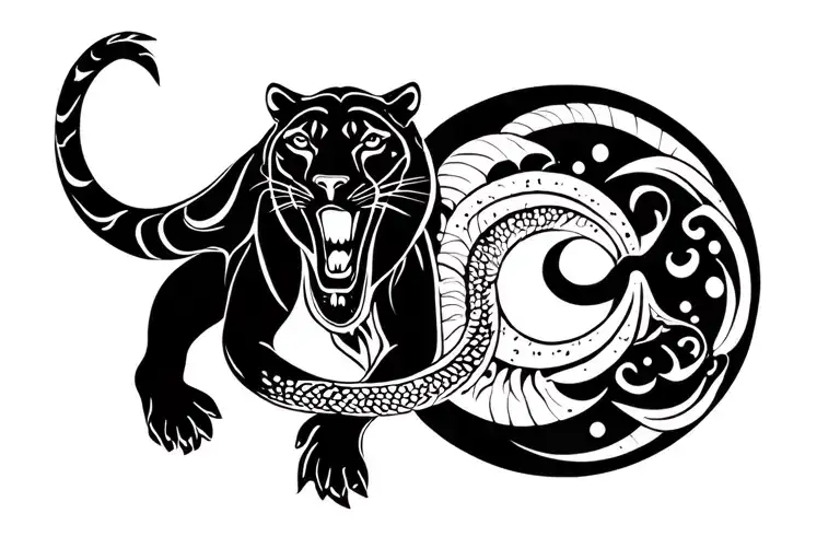 Panther Snake Moon Sun