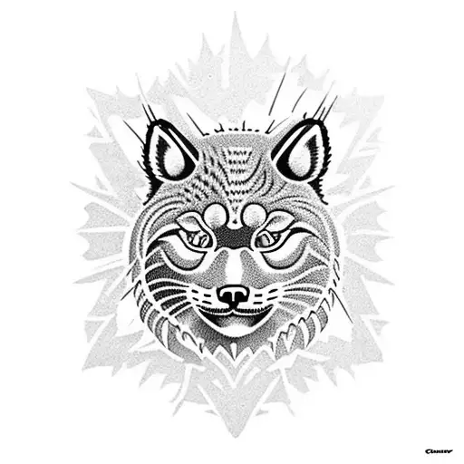 Canada Lynx And Bear Paw