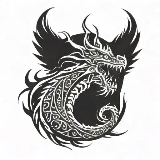 Dragon Breathing Fire With No Wings