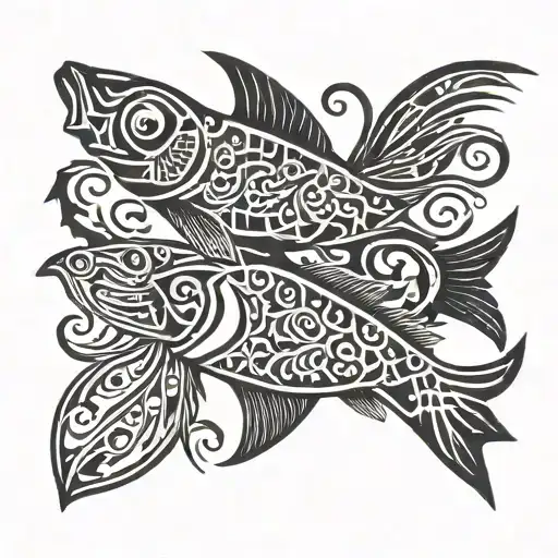 Fish Protecting Each Others Tails