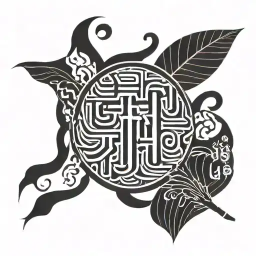 Incorporate Japanese Calligraphy Characters Spelling Out The Word 'Carl Kenth'