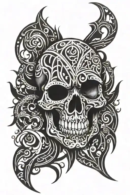 Skull And Tribel Sleeve