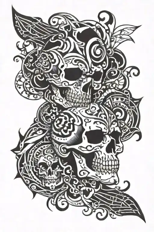 Skull And Tribel Sleeve
