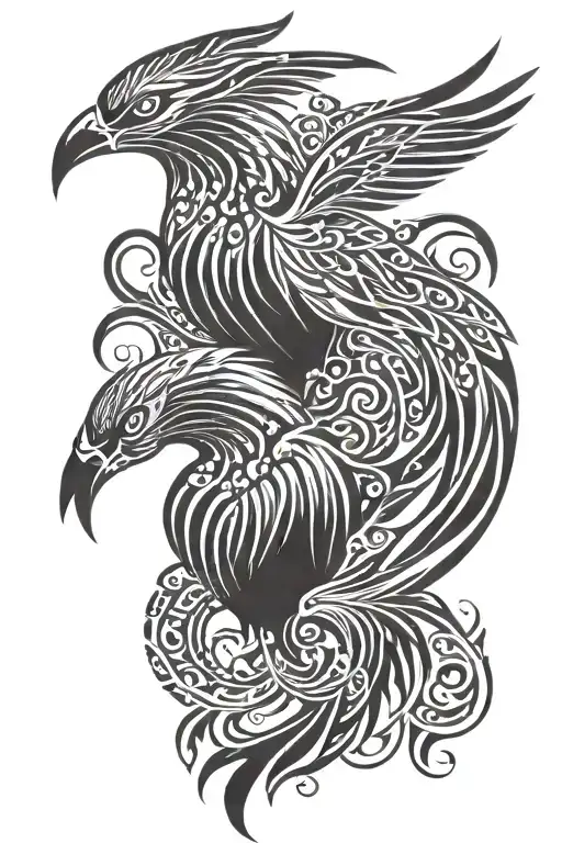 Phoenix Bird Two Sons Spouse July