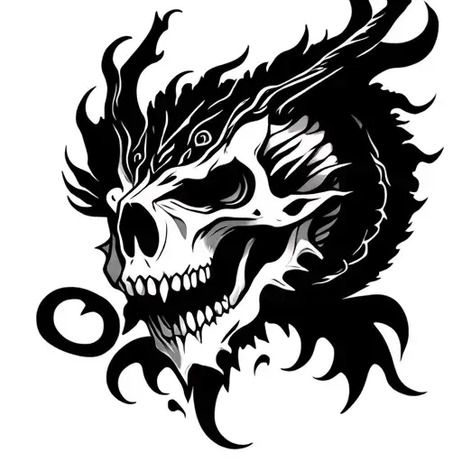 Skull Dragon Serpent