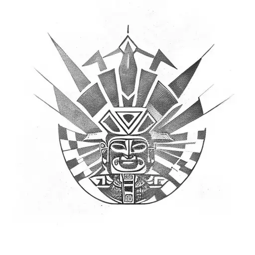 Aztec Style Chess King Piece Fierce