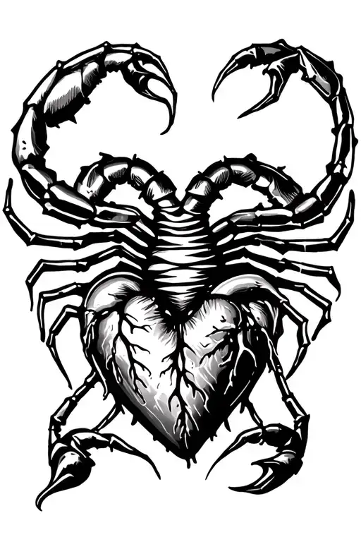 Scorpion Ripping Heart In Half In Claws