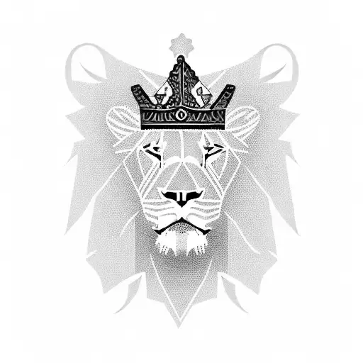 Black Silhouette Of Ethiopia With A Lions Face Wearing A Crown