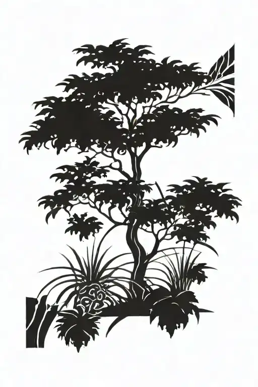 Rowan Tree With Reeds