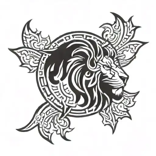 Sun Devouring Lion Head