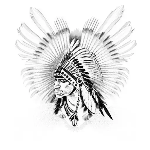Native American Tribal Symbols Birds Feathers Horse