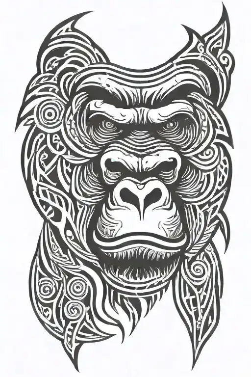 Fierce Gorilla Face