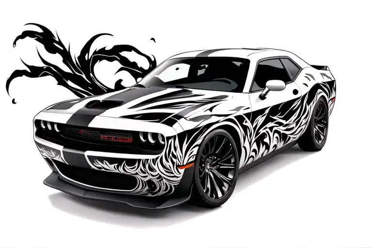 Challenger Srt Morphed With Venom Marvel Characters