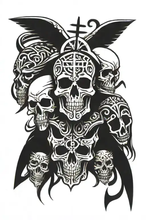 Skulls And Jesus Christ