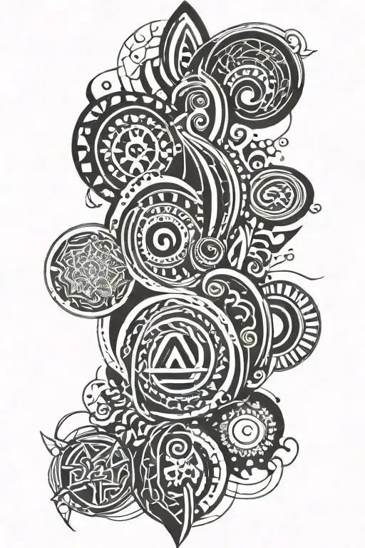 Liquid Pattern Black And White Masculine Leg Sleeve