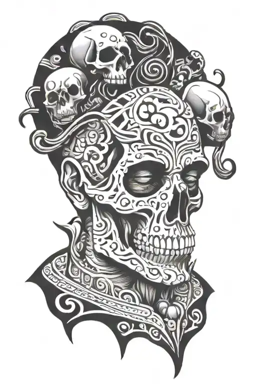 Salvador Dali And Skull