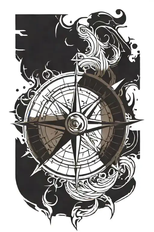 Wind Rose On A Compass