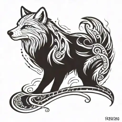 Arctic Fox Across A Tundra Storm