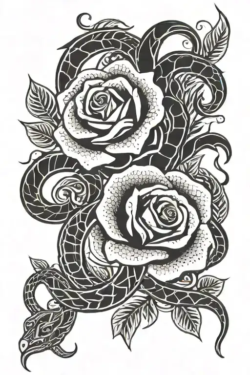 Roses And Snake
