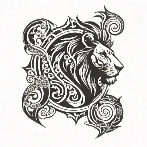 Lion In An Hourglass