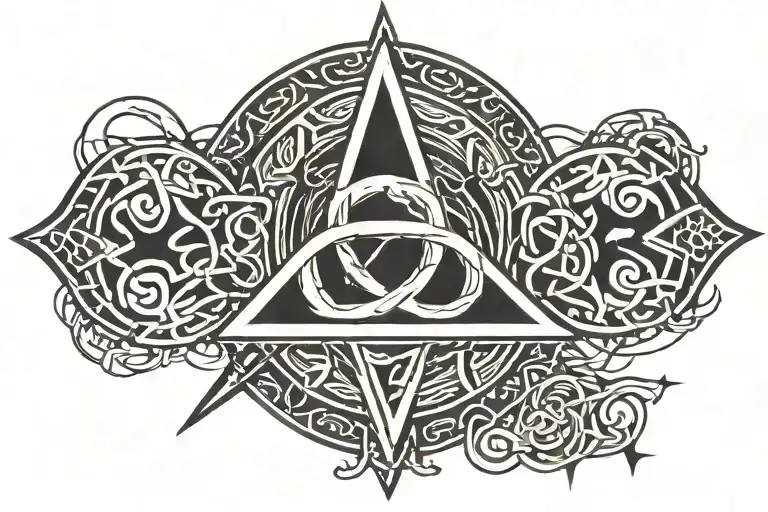 Holy Trinity Knot Design Incorporating Roman Numerals And A Celtic Band