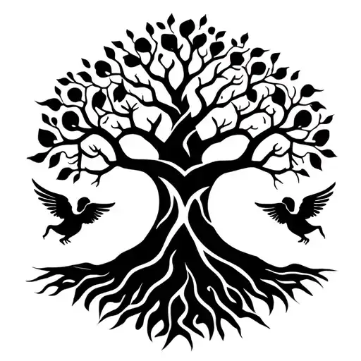 Tree Of Life With 2 Angels