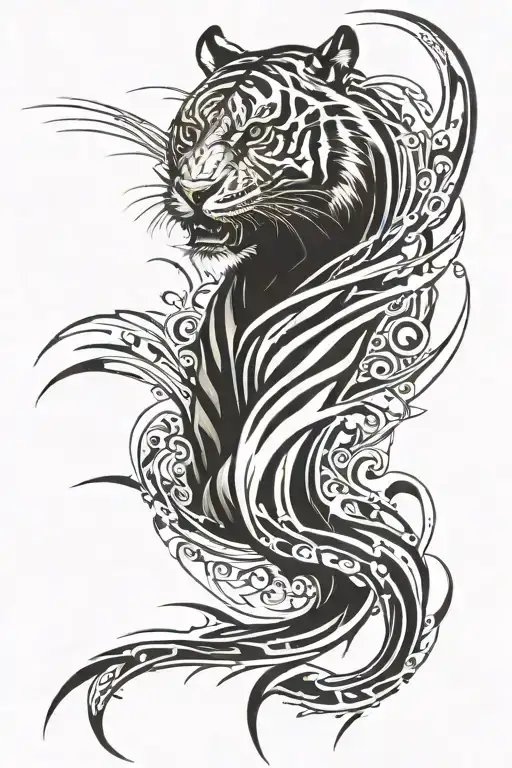 Scarred Tiger Emerging Victoriously