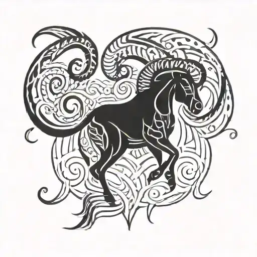 Aries Symbol Morphed