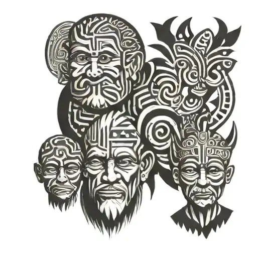 Older Brother And Little Brother With Grandparents