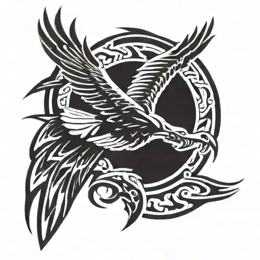 Sons Name And Eagle Flying