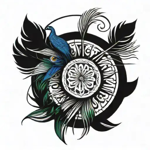 Peacock Feather Roman Numerals 2021
