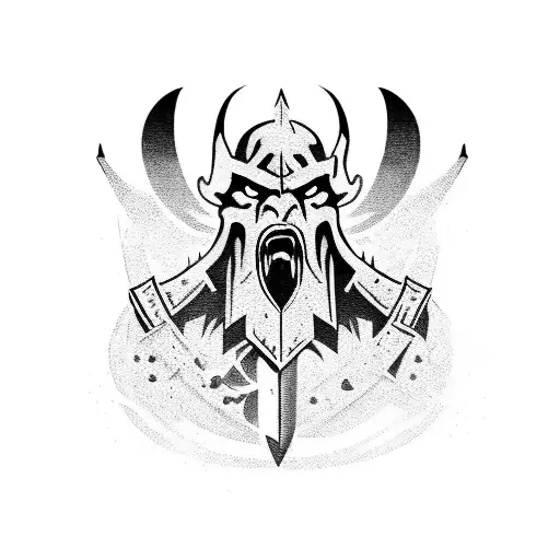 A Fearsome Horde Warrior Wielding A Mighty Sword