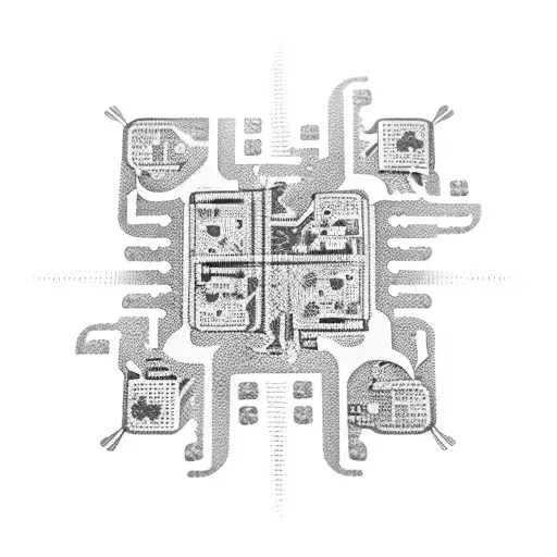 A Circuit Board And Chips On The Board Will Represent 5 Children All Connect To The Parent Chip