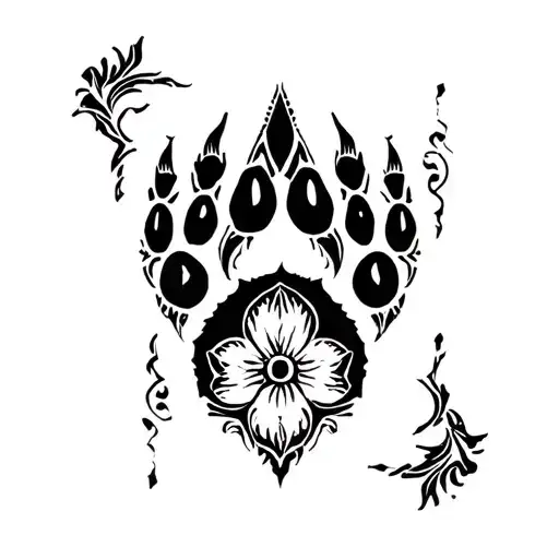 Make Bear Paw Tatoo In Style Tribal Opium And Chaos