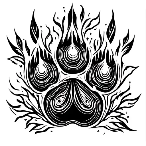 Make Bear Paw Tatoo In Style Tribal Opium And Chaos
