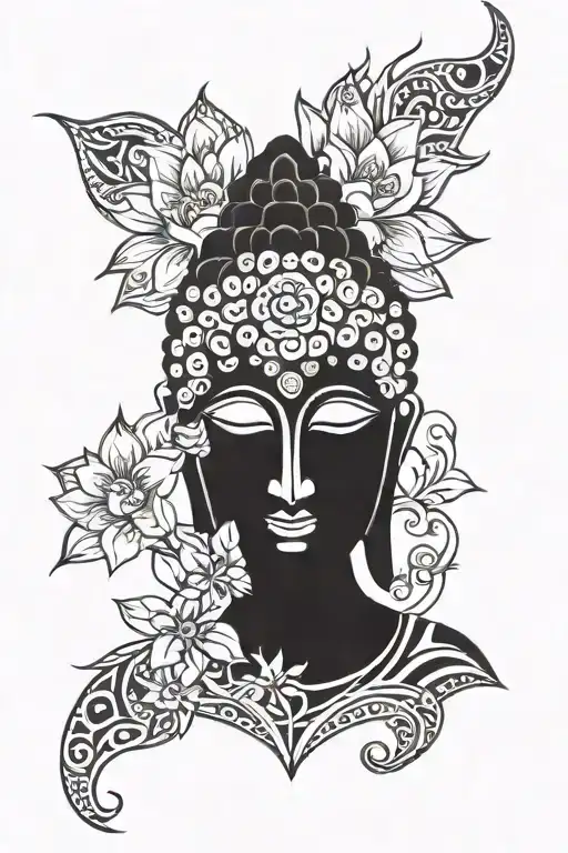 Flower With Buddha Face