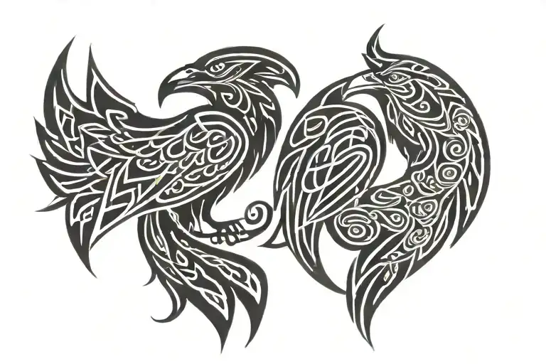 2 Celtic Ravens
