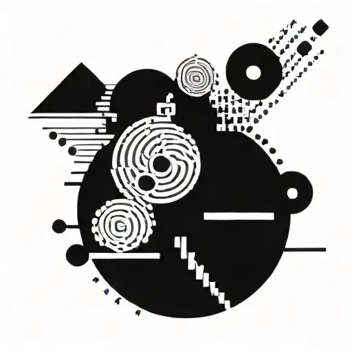 A Circle Made Out From The Morse Code For The Letters A And F