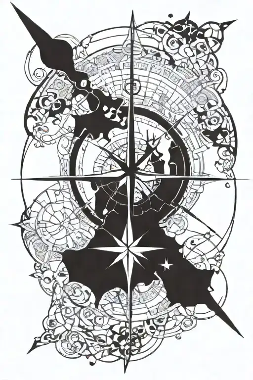 Compass And Iran Map