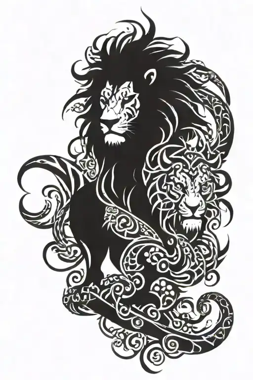 Lion And Dragon Wrapped