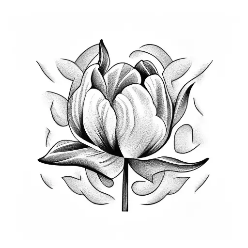 Black And White Tulips Sleeve