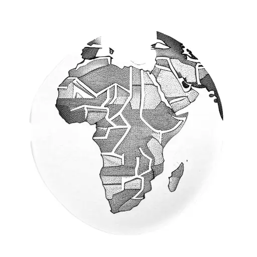 African Continent In Tribal Or Etnical Caracter
