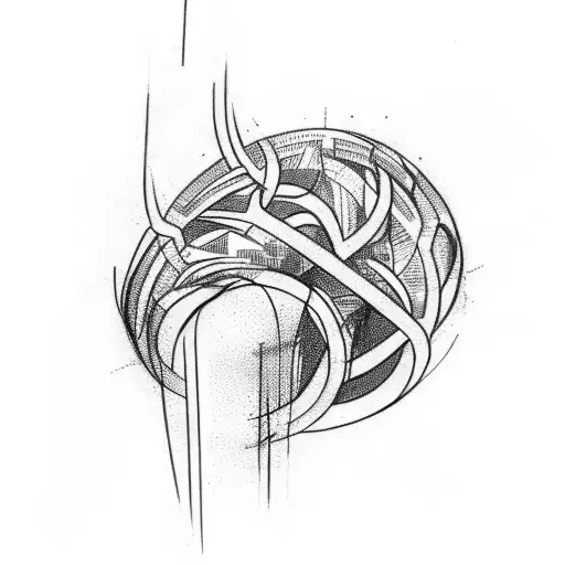 Abstract Sketch For The Knee From The Side