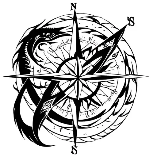 Giant Water Serpent Compass