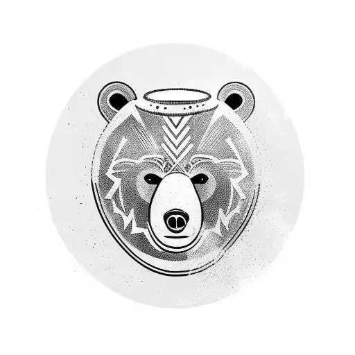 Bear Head Over A Cup Of Coffee With Steam Coming Out Of It